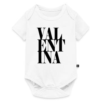 Valentina Nom Prénom Police moderne Word Art - Body à manches courtes Premium Bébé - blanc - Devant