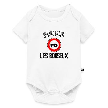 Bisous les bouseux - Body à manches courtes Premium Bébé - blanc - Devant