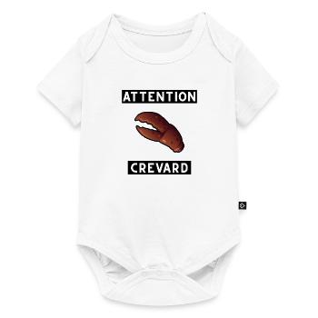 Attention crevard - Body à manches courtes Premium Bébé - blanc - Devant
