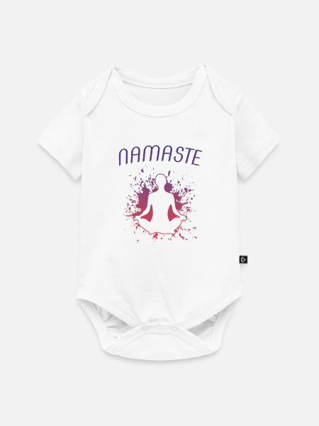 Namaste Yoga - Baby Premium Kurzarmbody - Weiß