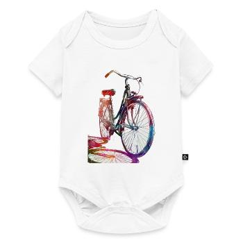 Cyclisme #cycling #sport #bike - Body à manches courtes Premium Bébé - blanc - Devant
