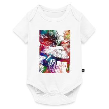 Cyclisme #cycling #sport #bike - Body à manches courtes Premium Bébé - blanc - Devant