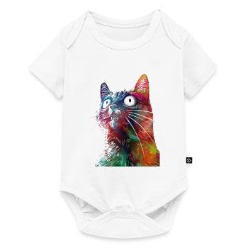 Drôle de cat2 - Body à manches courtes Premium Bébé - blanc - Devant