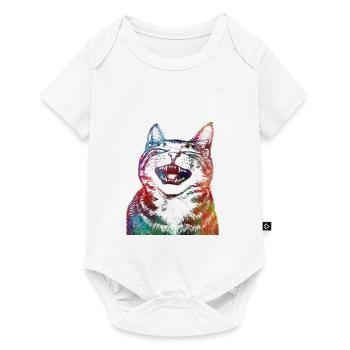 Drôle de chat 1 - Body à manches courtes Premium Bébé - blanc - Devant