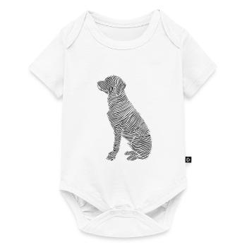Lines art dog #dog - Baby Premium short-sleeve bodysuit - white - Front