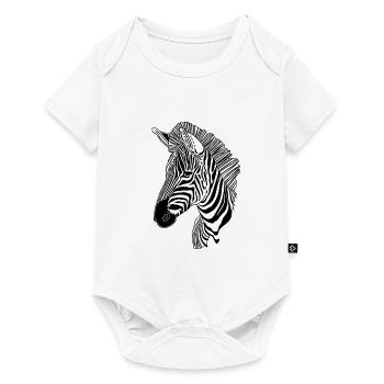 Lines art zebra #zebra - Baby Premium short-sleeve bodysuit - white - Front