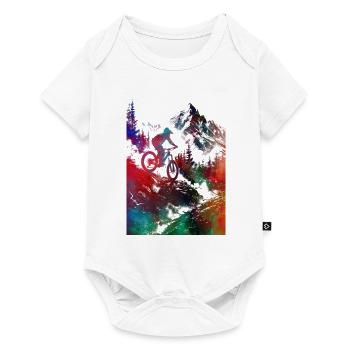 Cyclisme #cycling #sport #bike - Body à manches courtes Premium Bébé - blanc - Devant