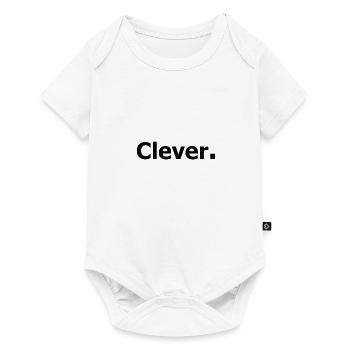 Clever. - Baby Premium Kurzarmbody - Weiß - Vorne