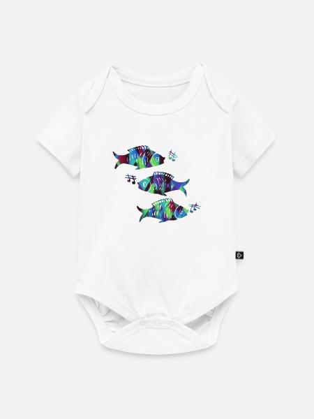 Fische - Baby Premium Kurzarmbody - Weiß