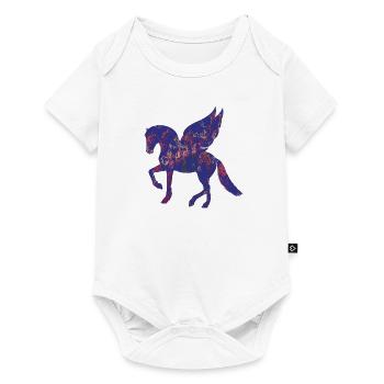 Pégase coloré - Body à manches courtes Premium Bébé - blanc - Devant