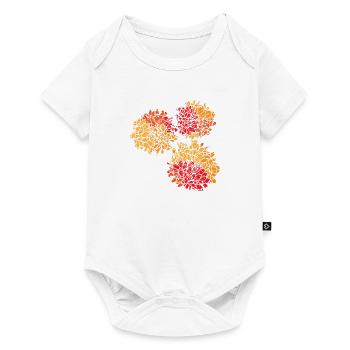 Fleurs avec des motifs floraux - Body à manches courtes Premium Bébé - blanc - Devant