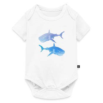 les requins - Body à manches courtes Premium Bébé - blanc - Devant