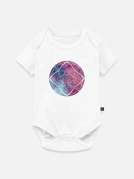 Mandala - Baby Premium Kurzarmbody - Weiß