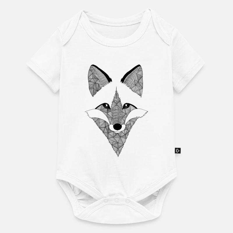 Renard Design - Body à manches courtes Premium Bébé - blanc