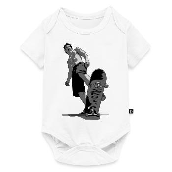 skate 03 - Baby Premium Kurzarmbody - Weiß - Vorne