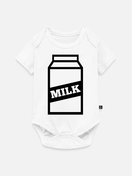 Milch Kuh - Baby Premium Kurzarmbody - Weiß