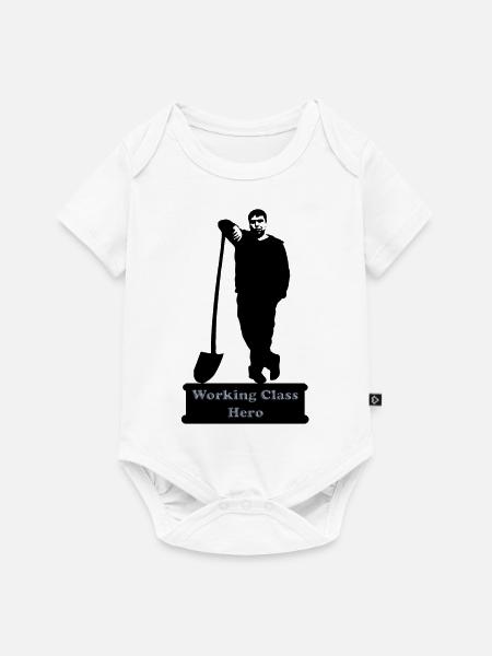 working_class_hero_3 - Baby Premium Kurzarmbody - Weiß