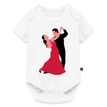 tanzpaar_f_3c - Baby Premium Kurzarmbody - Weiß - Vorne