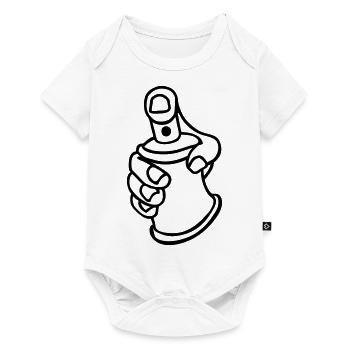 bombe paint bomb vintage boom hiphop graf fun - Body à manches courtes Premium Bébé - blanc - Devant