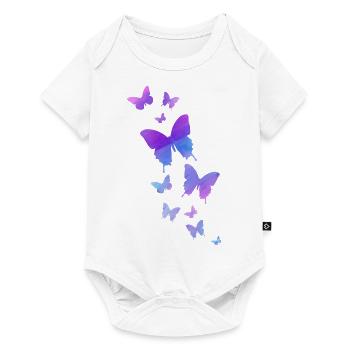 Papillon Papillon Animal Couleur colorée - Body à manches courtes Premium Bébé - blanc - Devant