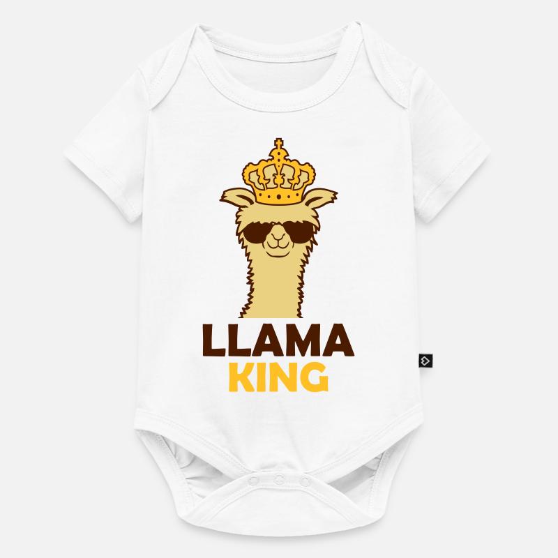 Llama King Chef cool - Body à manches courtes Premium Bébé - blanc