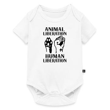 Animal Liberation Human Liberation - Baby Premium short-sleeve bodysuit - white - Front
