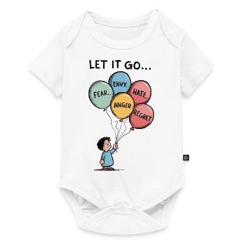 Inspirierendes Let It Go Design Kunst für Männer - Baby Premium Kurzarmbody - Weiß - Vorne