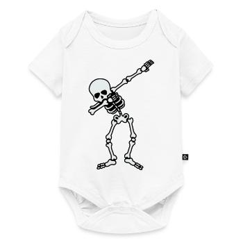 skull dabbing - Baby Premium Kurzarmbody - Weiß - Vorne