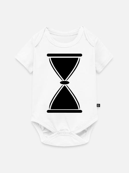 Stundenglas - Baby Premium Kurzarmbody - Weiß