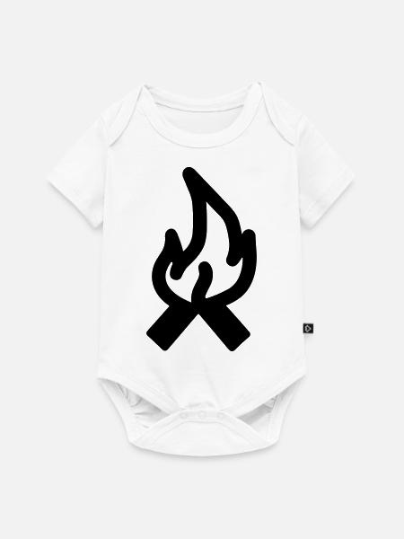 Lagerfeuer - Baby Premium Kurzarmbody - Weiß