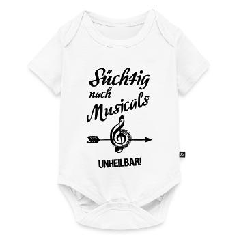 Süchtig nach Musicals Geschenk - Baby Premium Kurzarmbody - Weiß - Vorne