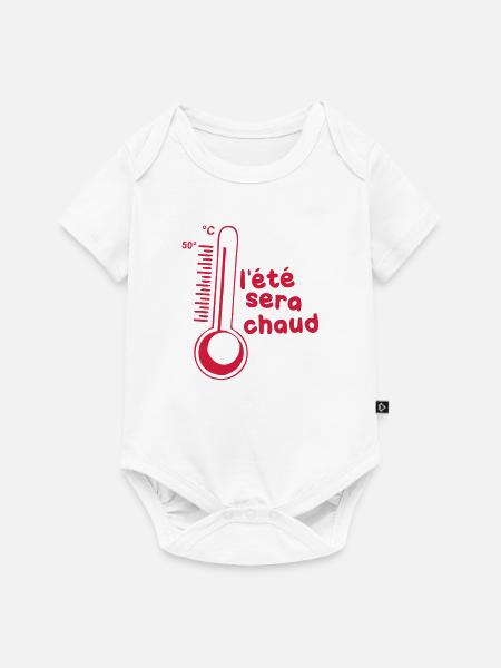 Sommer wird heiß brenn sein - Baby Premium Kurzarmbody - Weiß