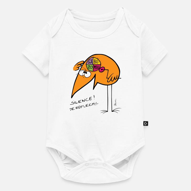 Silence je réflechis - Body à manches courtes Premium Bébé - blanc