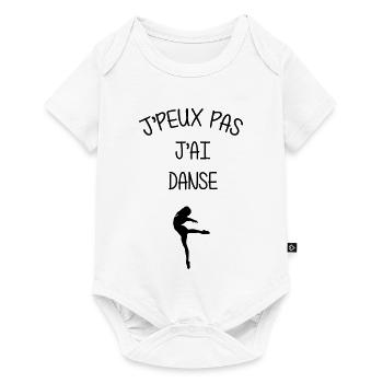 Danse Danseur Danseuse Musique Music - Body à manches courtes Premium Bébé - blanc - Devant