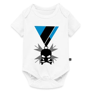 Skull skull and bones medal - Baby Premium short-sleeve bodysuit - white - Front