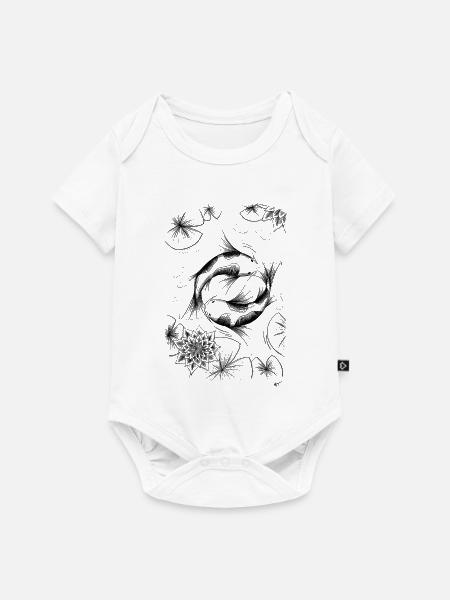 Kois im Teich - Baby Premium Kurzarmbody - Weiß