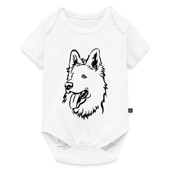 Swiss Shepherd Head - Baby Premium short-sleeve bodysuit - white - Front