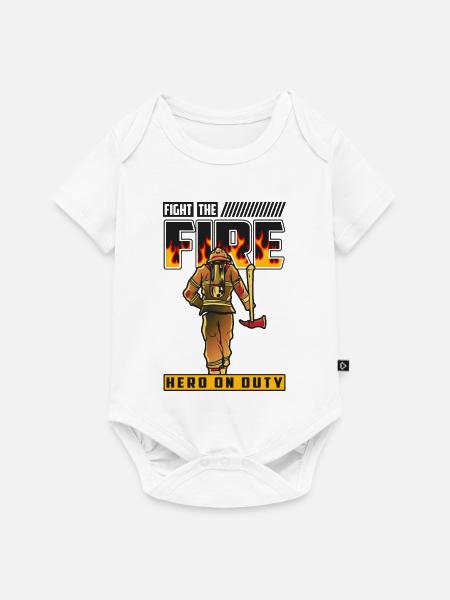 Feuerwehrmann - Baby Premium Kurzarmbody - Weiß