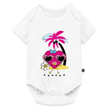 Heart on Island - Baby Premium short-sleeve bodysuit - white - Front