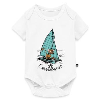 Catamaran Cat Boat - Body à manches courtes Premium Bébé - blanc - Devant