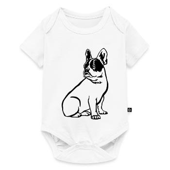Français Bulldog - Body à manches courtes Premium Bébé - blanc - Devant
