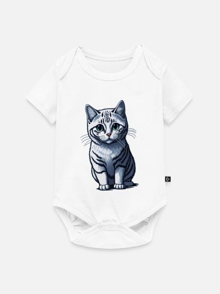 Kätzchen - Baby Premium Kurzarmbody - Weiß