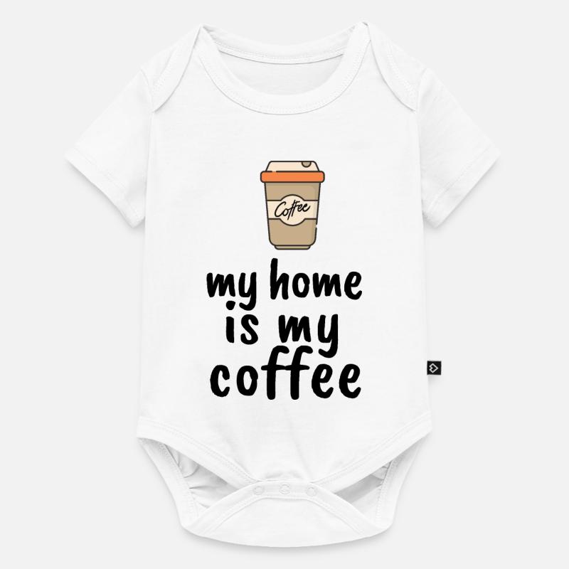 Ma maison est mon café - Body à manches courtes Premium Bébé - blanc