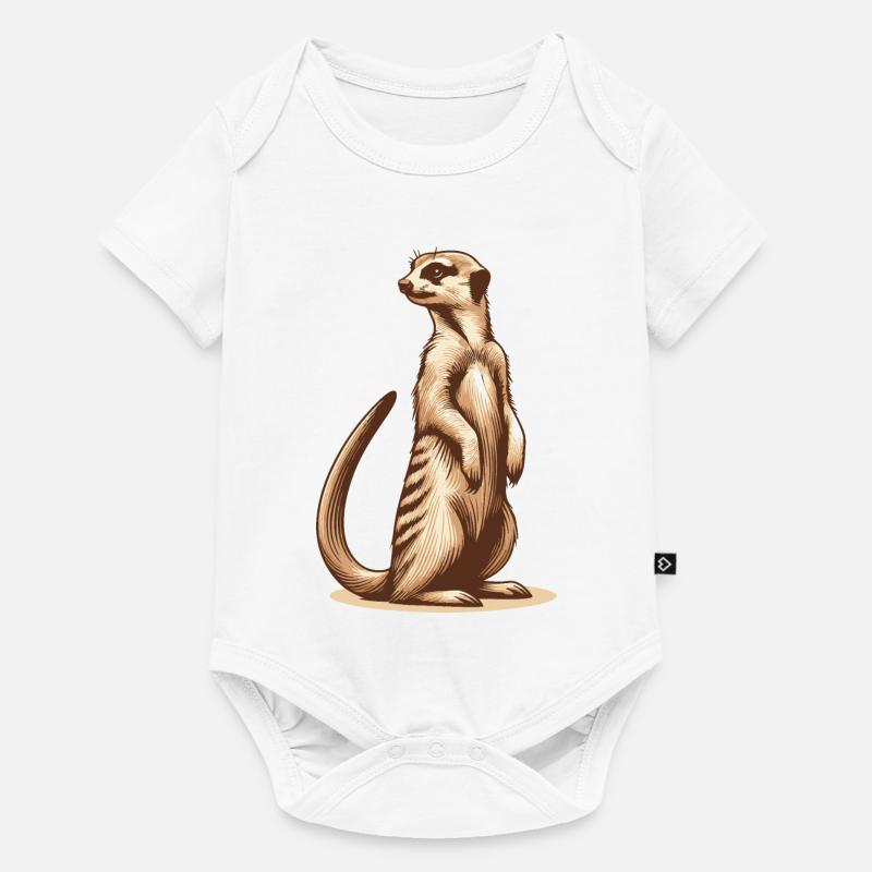 Erdmännchen - Baby Premium Kurzarmbody - Weiß
