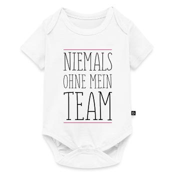 niemals_ohne_team_01 - Baby Premium short-sleeve bodysuit - white - Front