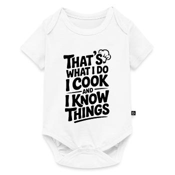C’est ce que je fais, je cuisine et je sais des choses - Body à manches courtes Premium Bébé - blanc - Devant