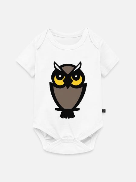 Eule Design von Cean - Baby Premium Kurzarmbody - Weiß