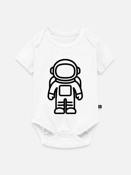 Astronaut - Baby Premium Kurzarmbody - Weiß