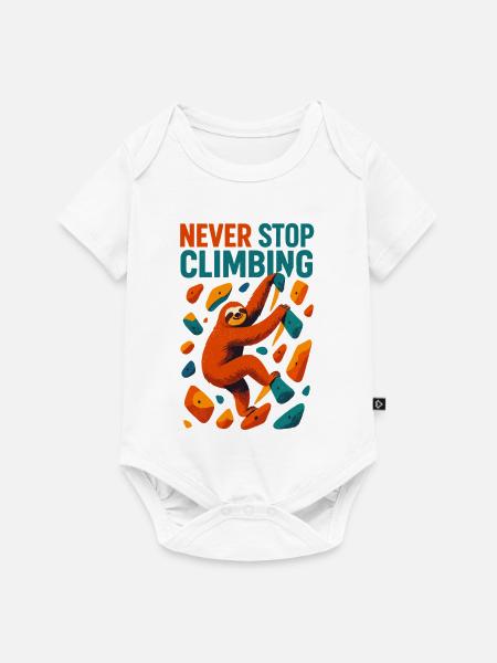Bouldern Faultier Klettern Motivation Geschenk - Baby Premium Kurzarmbody - Weiß