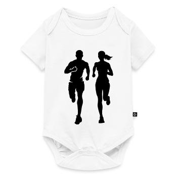Marathon Runners Team Silhouette Marathon - Baby Premium short-sleeve bodysuit - white - Front